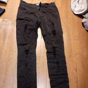 Black Distressed PacSun Jeans